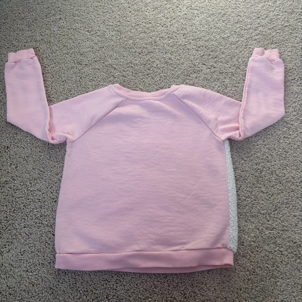Gymboree Pink and White Happy Vibes Girls Sweatshirt Size 7-8